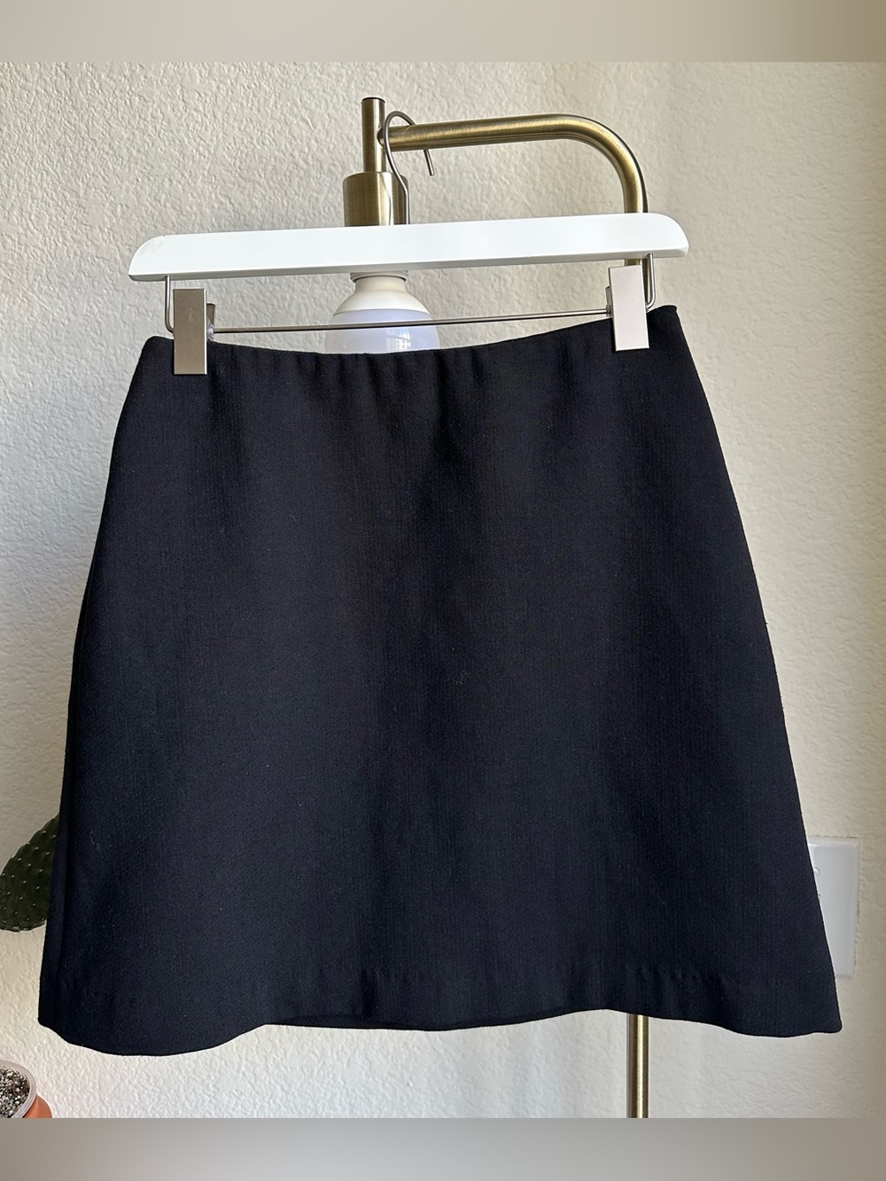 Theory Black A-Line Mini Skirt